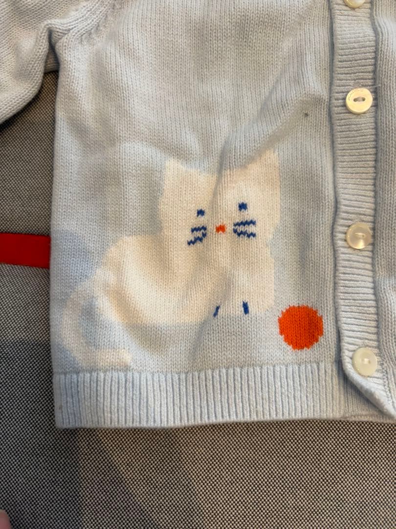 Jacadi 猫柄セットアップ