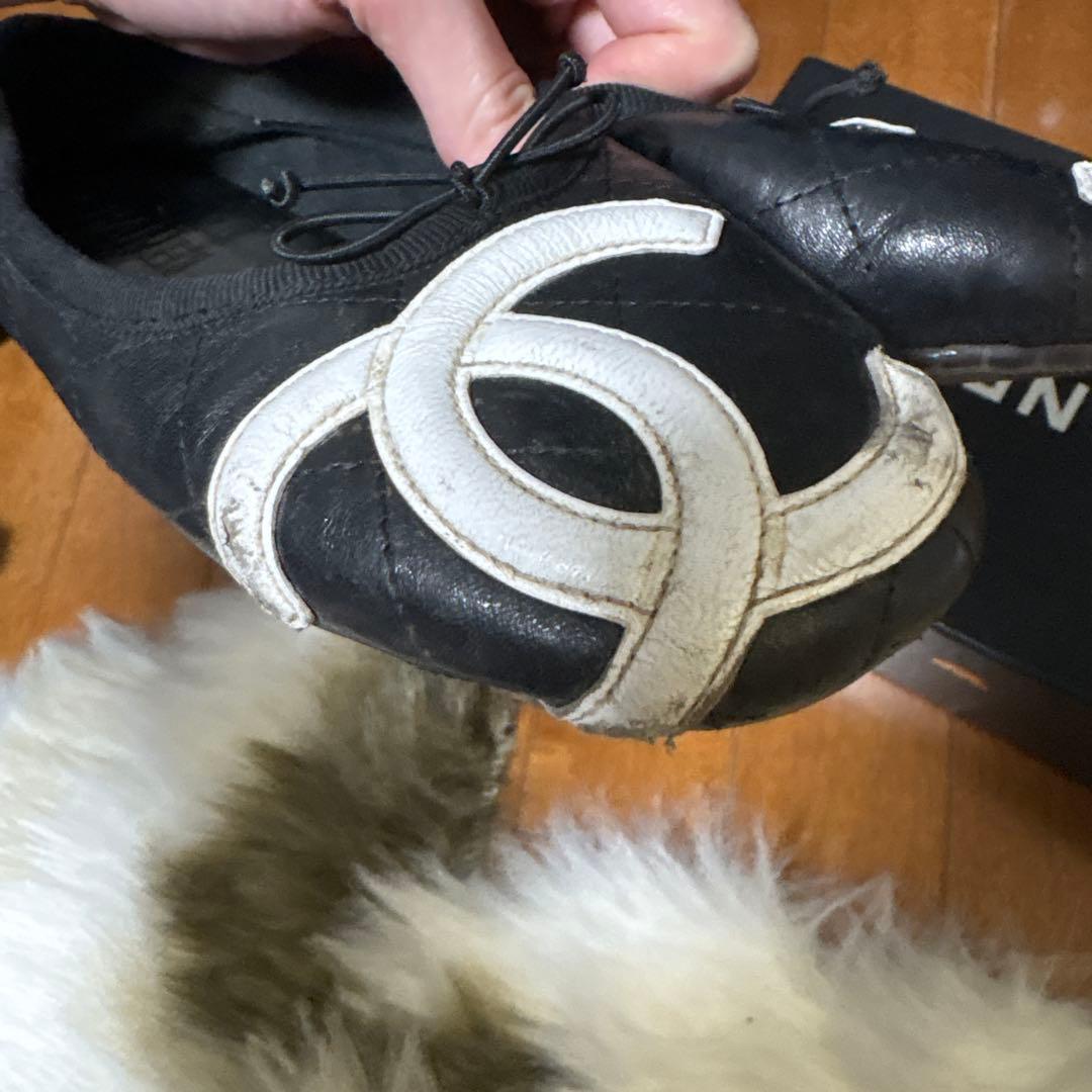CHANEL カンボンライン　フラットシューズ　バレエシューズ　35
