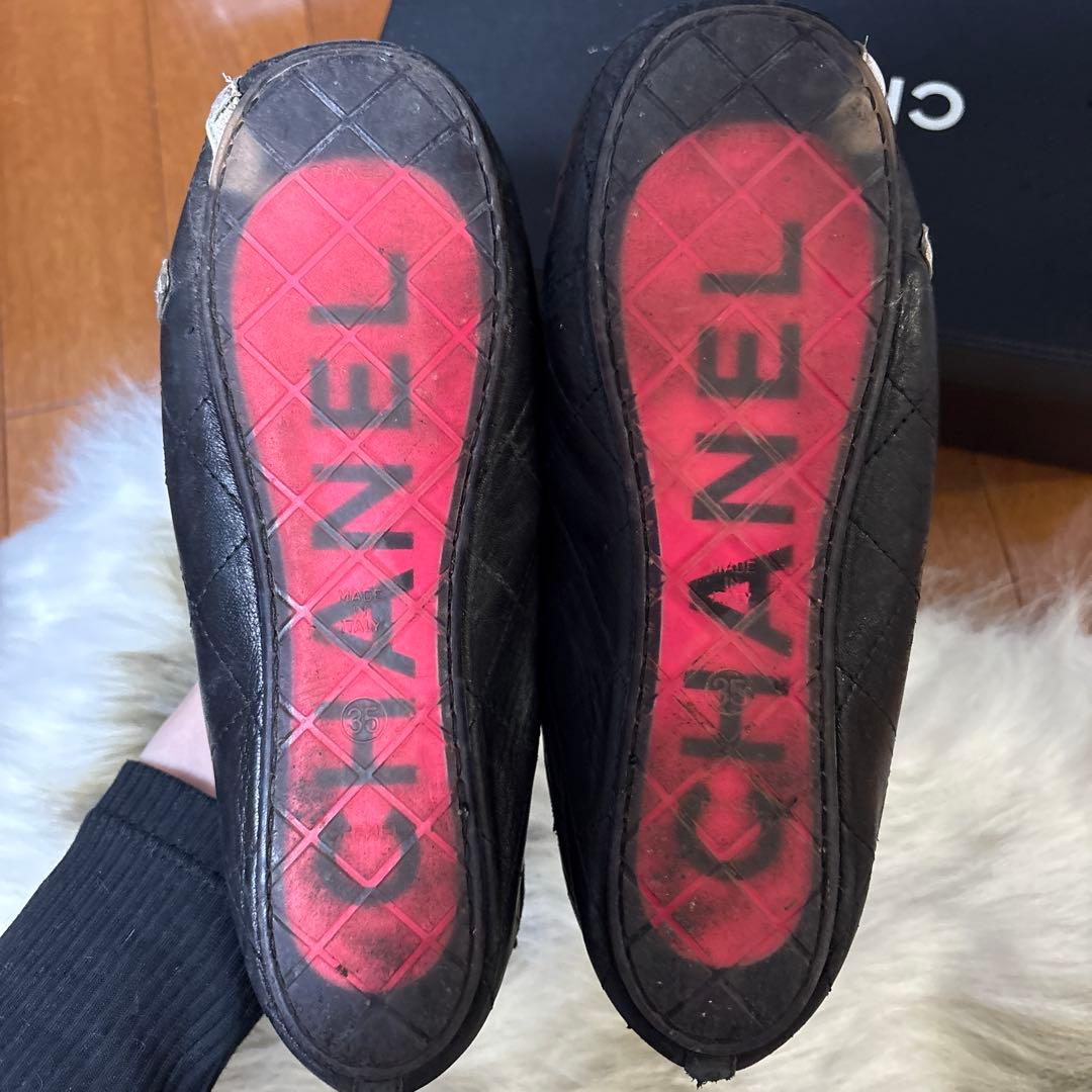 CHANEL カンボンライン　フラットシューズ　バレエシューズ　35