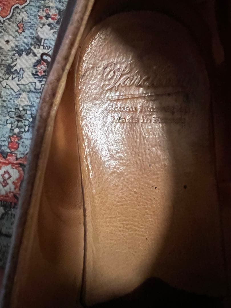 箱・証明書有MICHAEL MARRON MARCHE 41.5 茶　シボ革