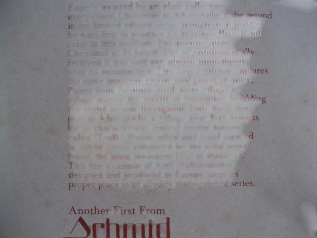 イマダケ! ANRI アンリ 1972 製 クリスマス飾り壁掛けシリアル5044