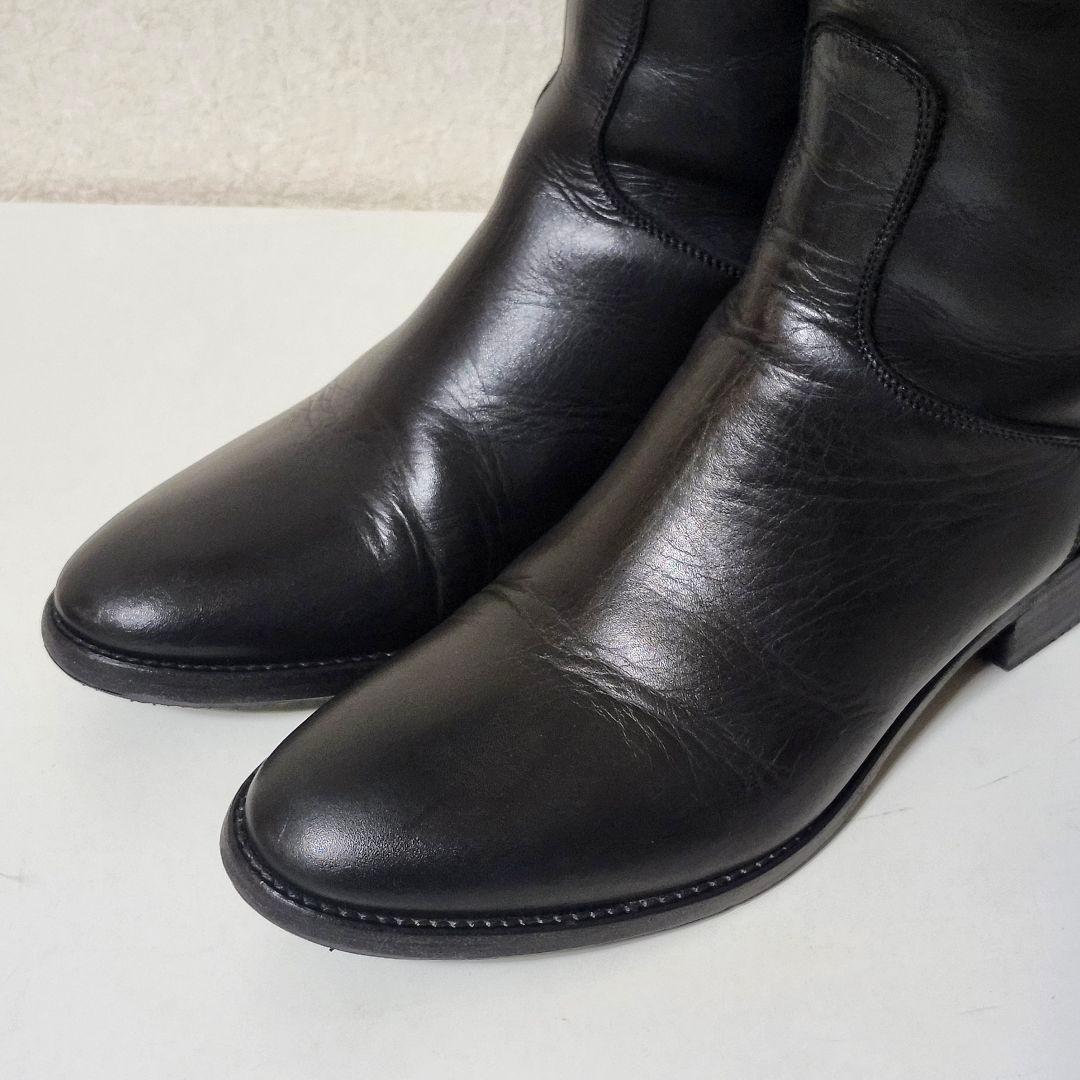 美品 サルトル バックジップ ジョッキーブーツ 36 ブラック