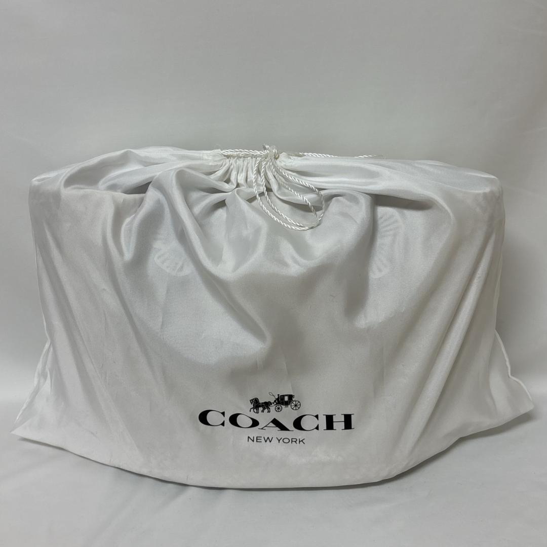 COACH カゴバック ストロー トートバッグ ショルダー アイボリA4 美品