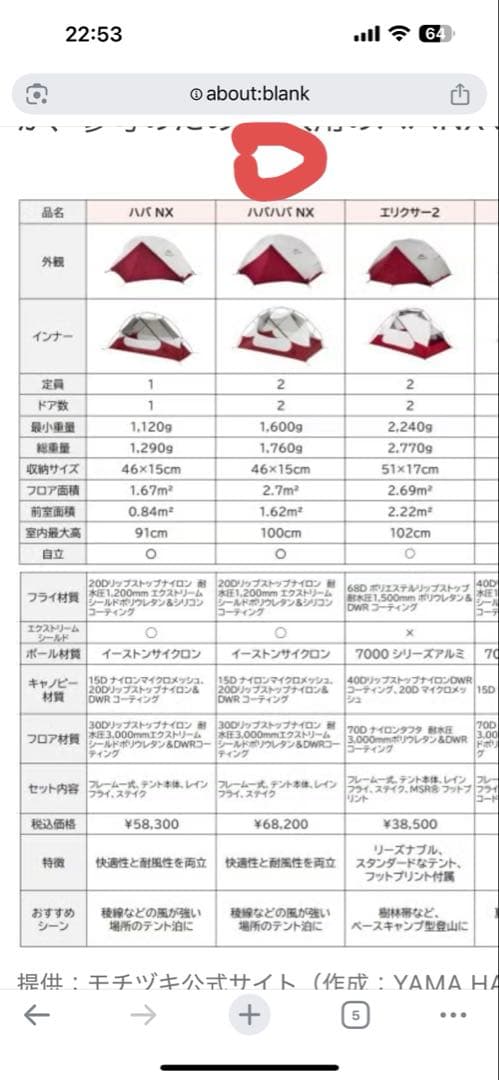 MSR HUBBA HUBBA NX 2人