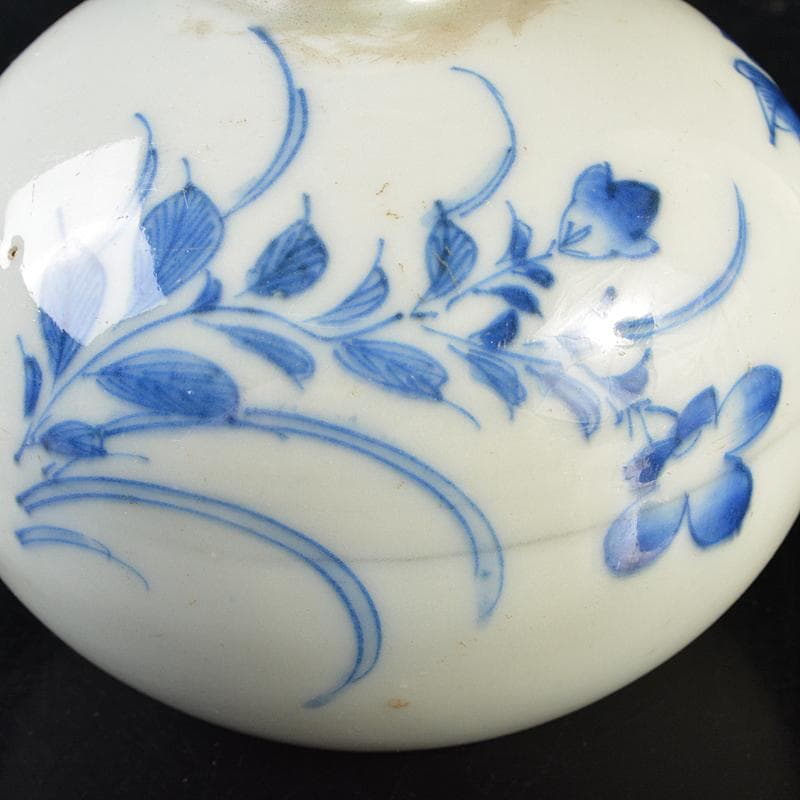 中国　古渡　青花　花文振出瓶　M　R6541