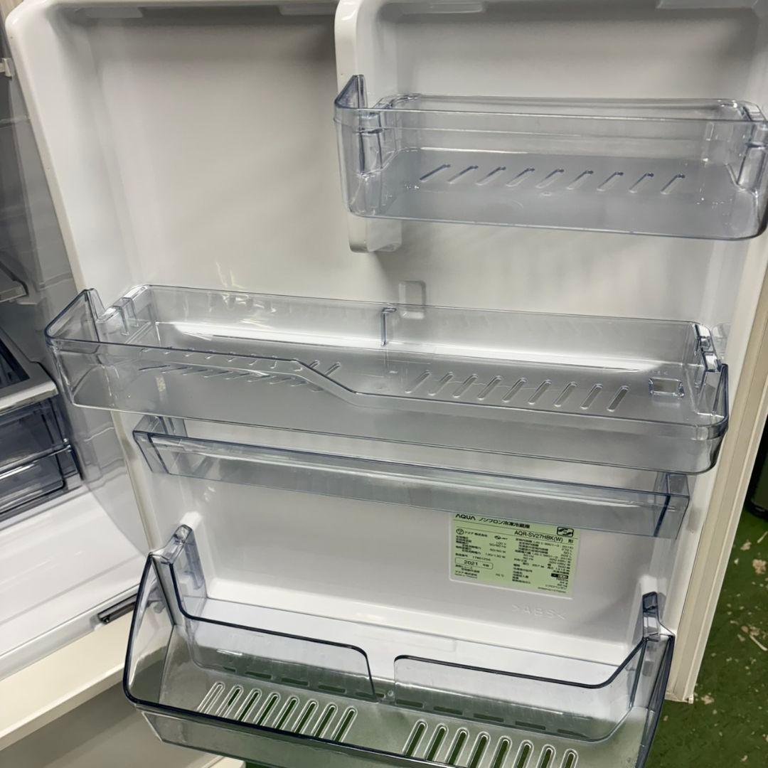 527AQUA 1〜4人暮らし用　大型冷蔵庫　200L強　自動製氷　右開き　小型