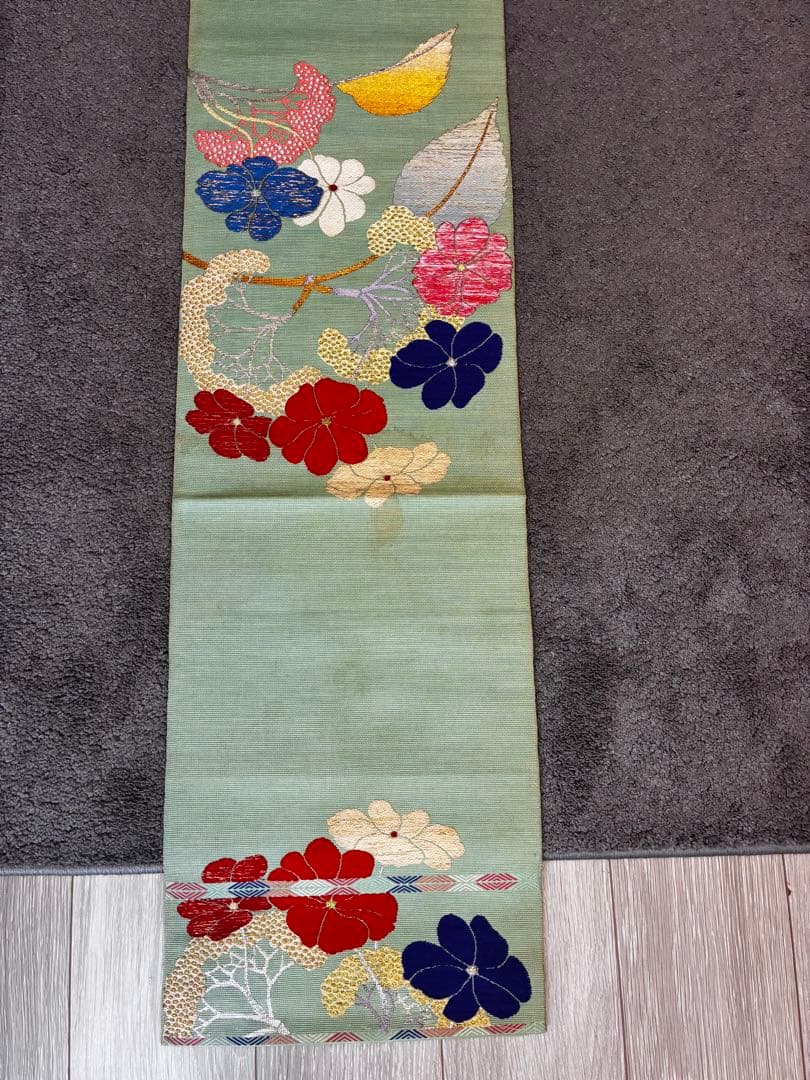 【龍村平蔵！！！】袋帯　正絹　アンティーク　花