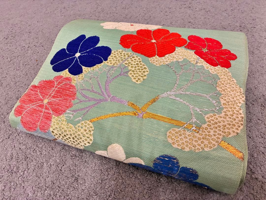 【龍村平蔵！！！】袋帯　正絹　アンティーク　花