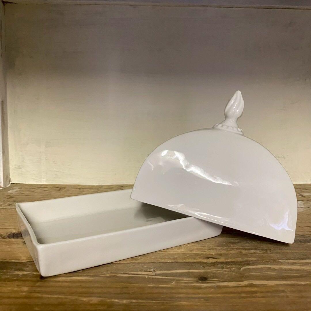 ALIX D. REYNIS 磁器 フランス製 蓋付き バターケース 小物入れ