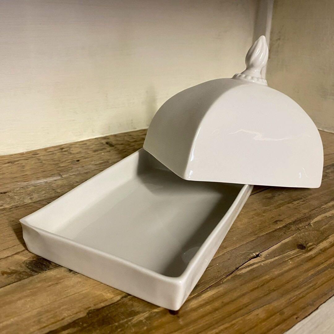 ALIX D. REYNIS 磁器 フランス製 蓋付き バターケース 小物入れ