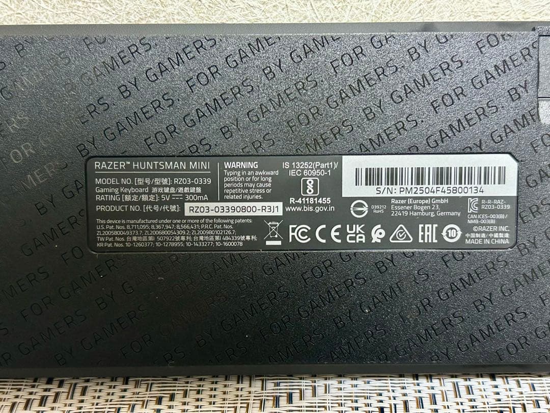 Razer Huntsman Mini JP 赤軸 元箱付 美品