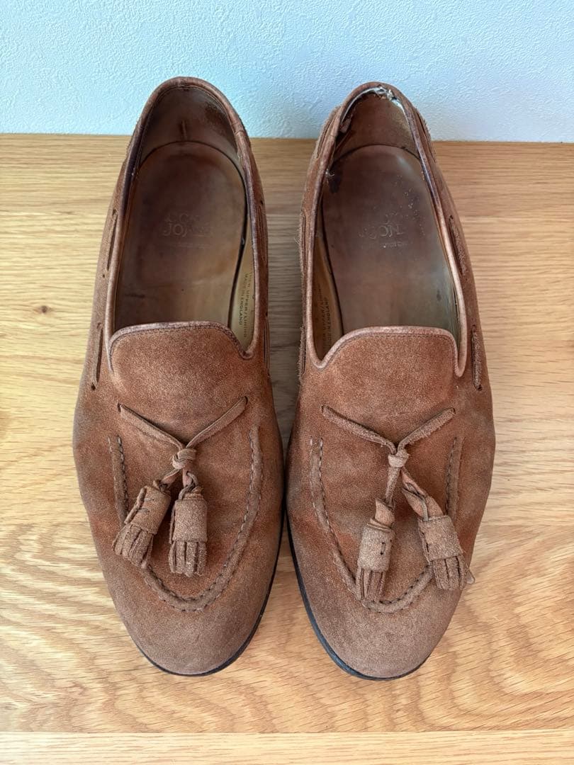 CROCKETT&JONES スエード タッセルローファーサイズ 8E
