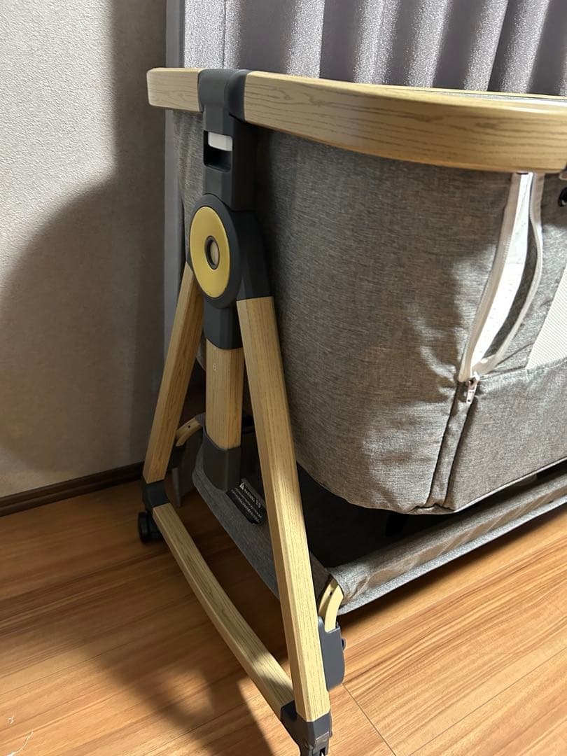 HZDMJ ベビーベッド　折りたたみ　グレー