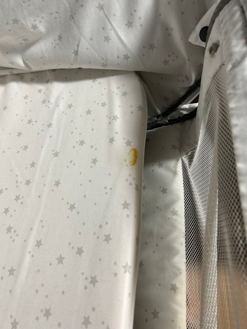 HZDMJ ベビーベッド　折りたたみ　グレー