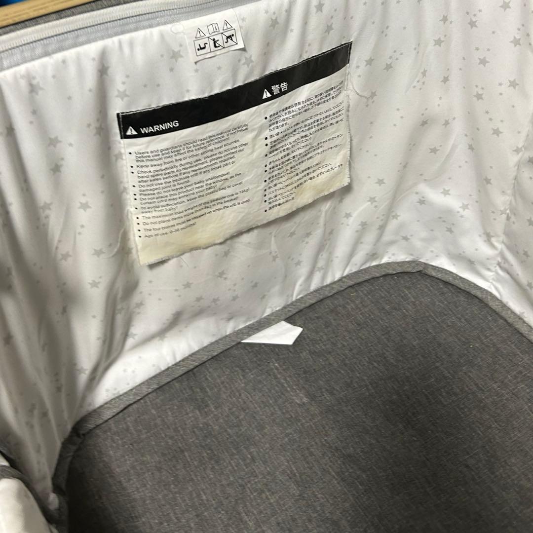 HZDMJ ベビーベッド　折りたたみ　グレー