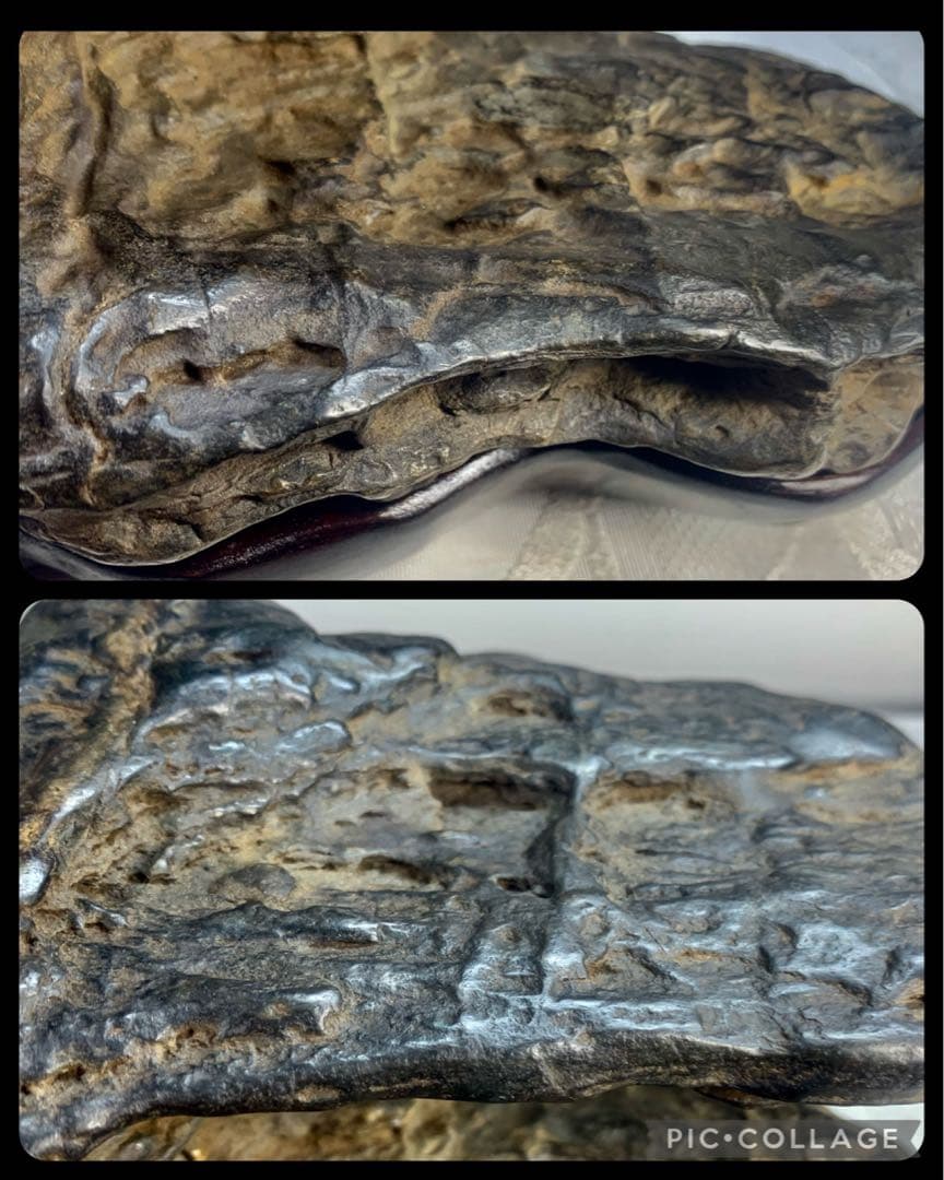 3999 佐治川石 ウブ 桐箱付  銘：『虎渓窟』 横22(cm)2.66kg