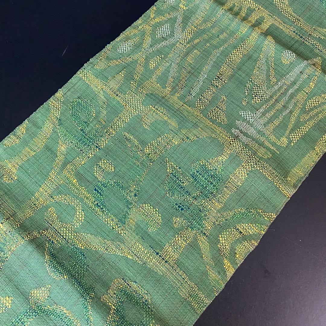 ZY-850 名古屋帯 八寸 紬 オリエンタル コンパクト 上質 美品