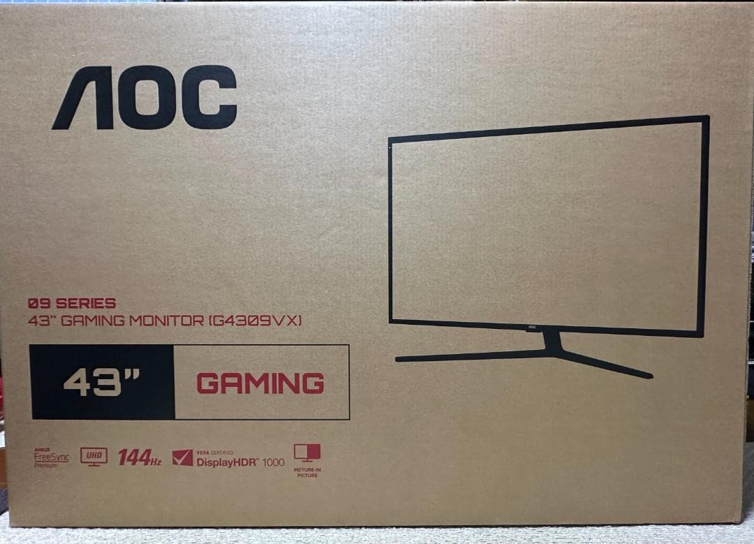 G4309VX/D/11 AOC 43インチ ゲーミングモニター 4K144Hz