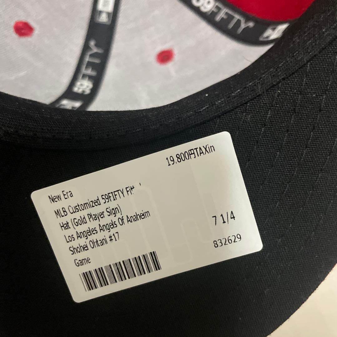 公式ショップ　大谷翔平　エンゼルス　サイン刺繍　ゴールド　キャップ　ニューエラ
