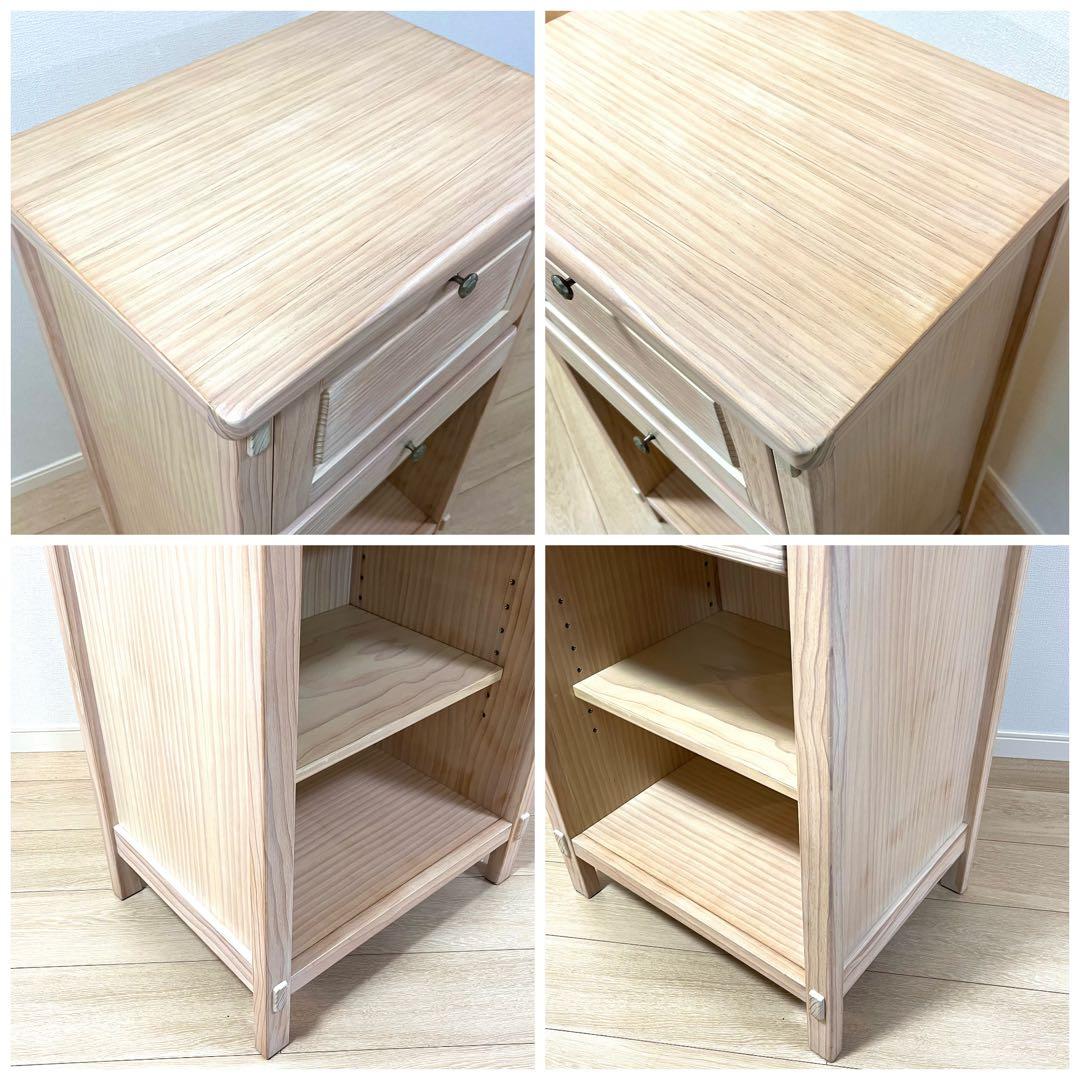 そ103【美品】フレンチカントリー ナチュラル木製 電話台 FAX台 チェスト