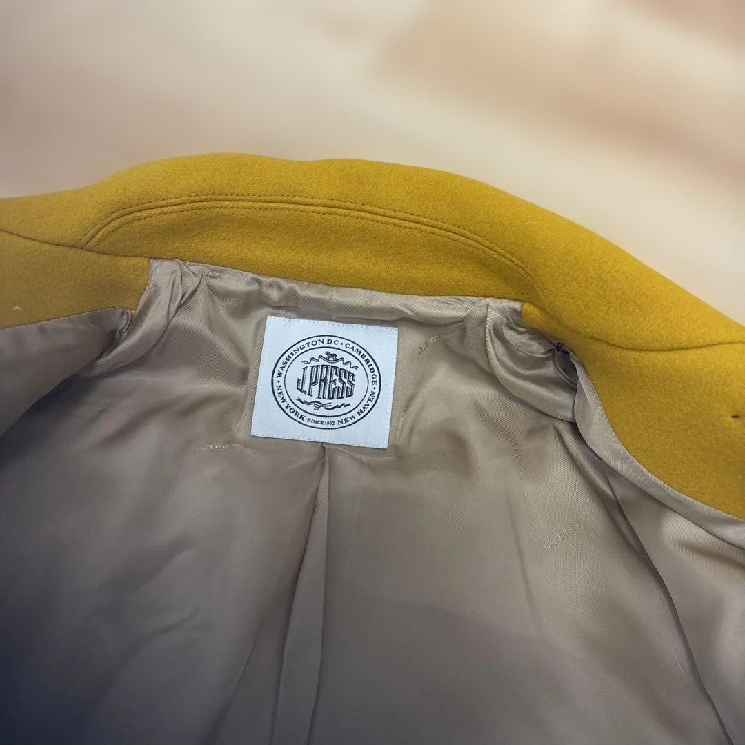 ウール ダブルブレストコート マスタード