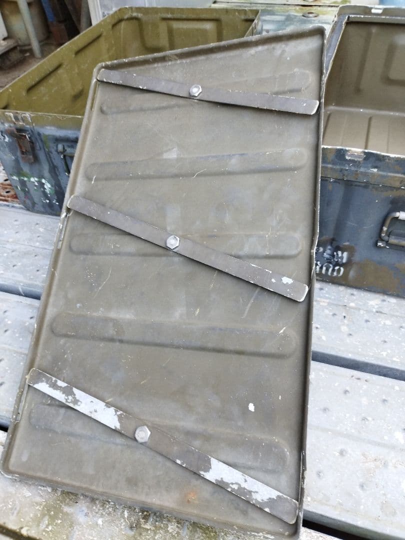 (4951)USアルミコンテナボックスBigサイズ　米軍実物　ユーズド