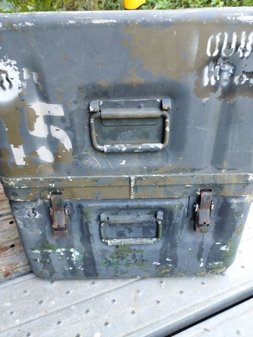 (4951)USアルミコンテナボックスBigサイズ　米軍実物　ユーズド