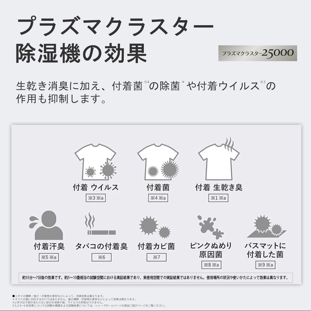 SHARP 衣類乾燥機除湿機 プラズマクラスター