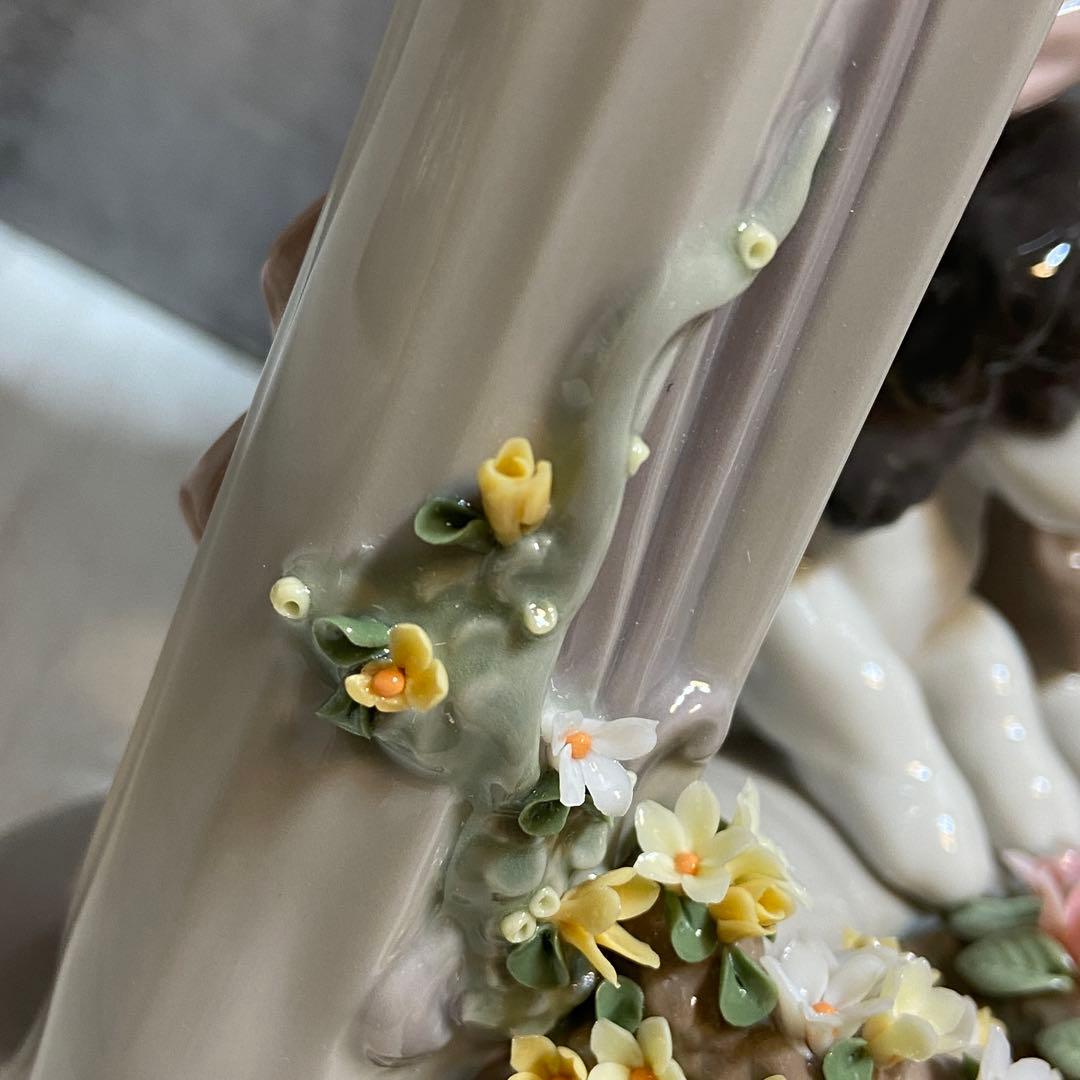 LLADRO リヤドロ⭐️可愛いながめ　置物　陶器　ガラスケース付き