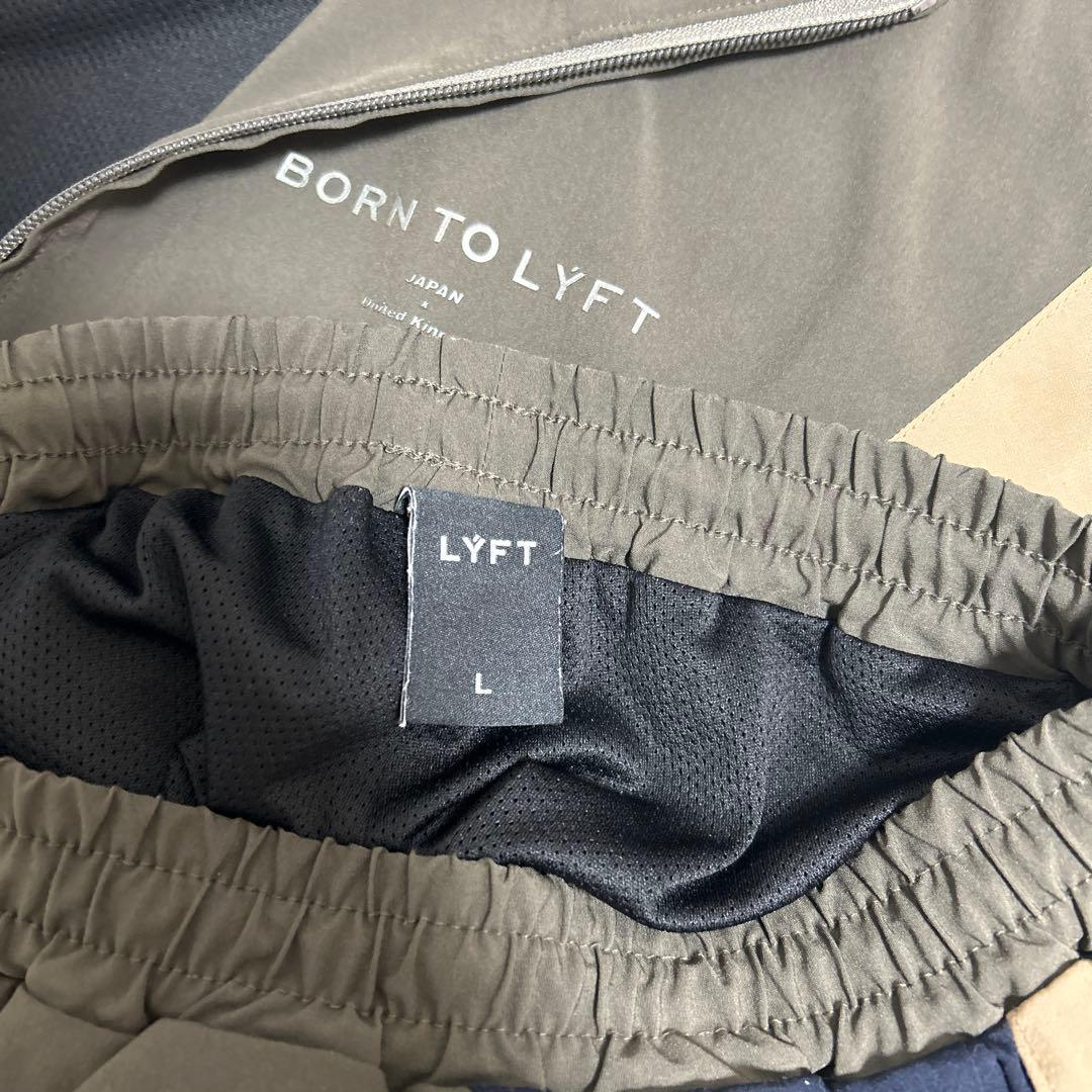 LYFT ストライプデザイン ナイロンジャケット・パンツセット L