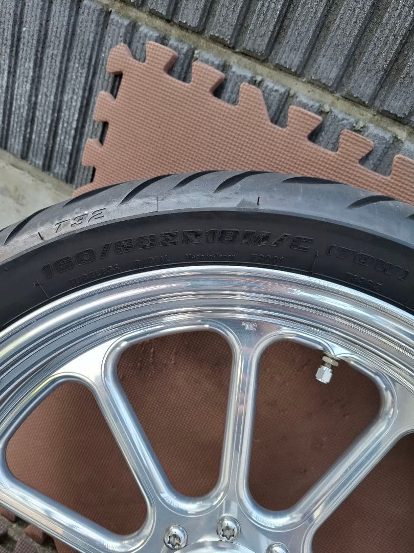 ハーレー　ミスミエンジニアリング　 アルミホイール前後セット 　タイヤ付き