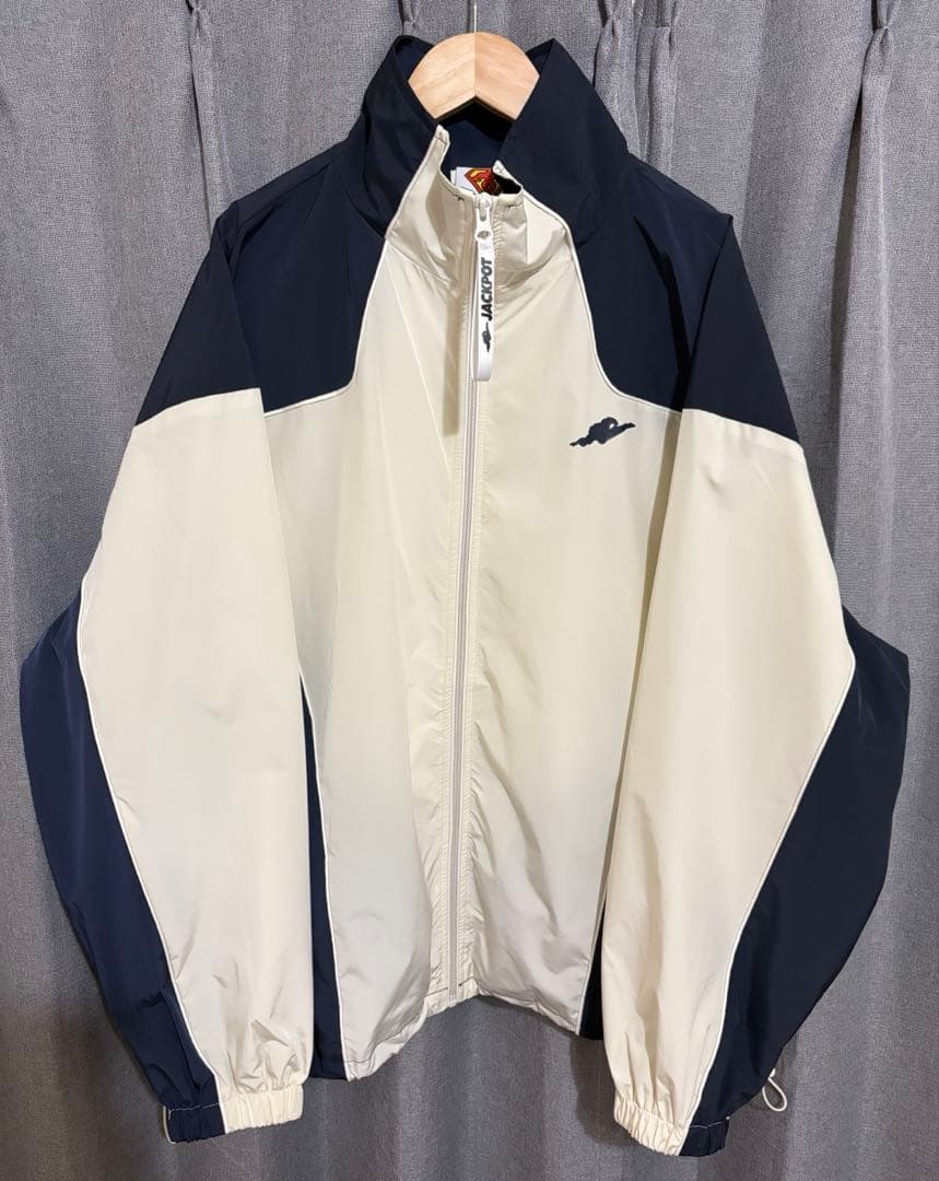 JACKPOT.MARKET レトロジムナイロンジャケット　ホワイト　L 極美品
