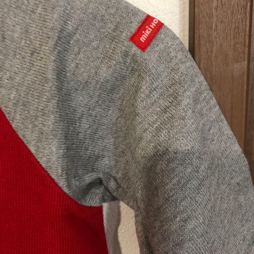 MIKIHOUSE ベースボールロンパース 赤・グレー・紺　新品　日本製　高級