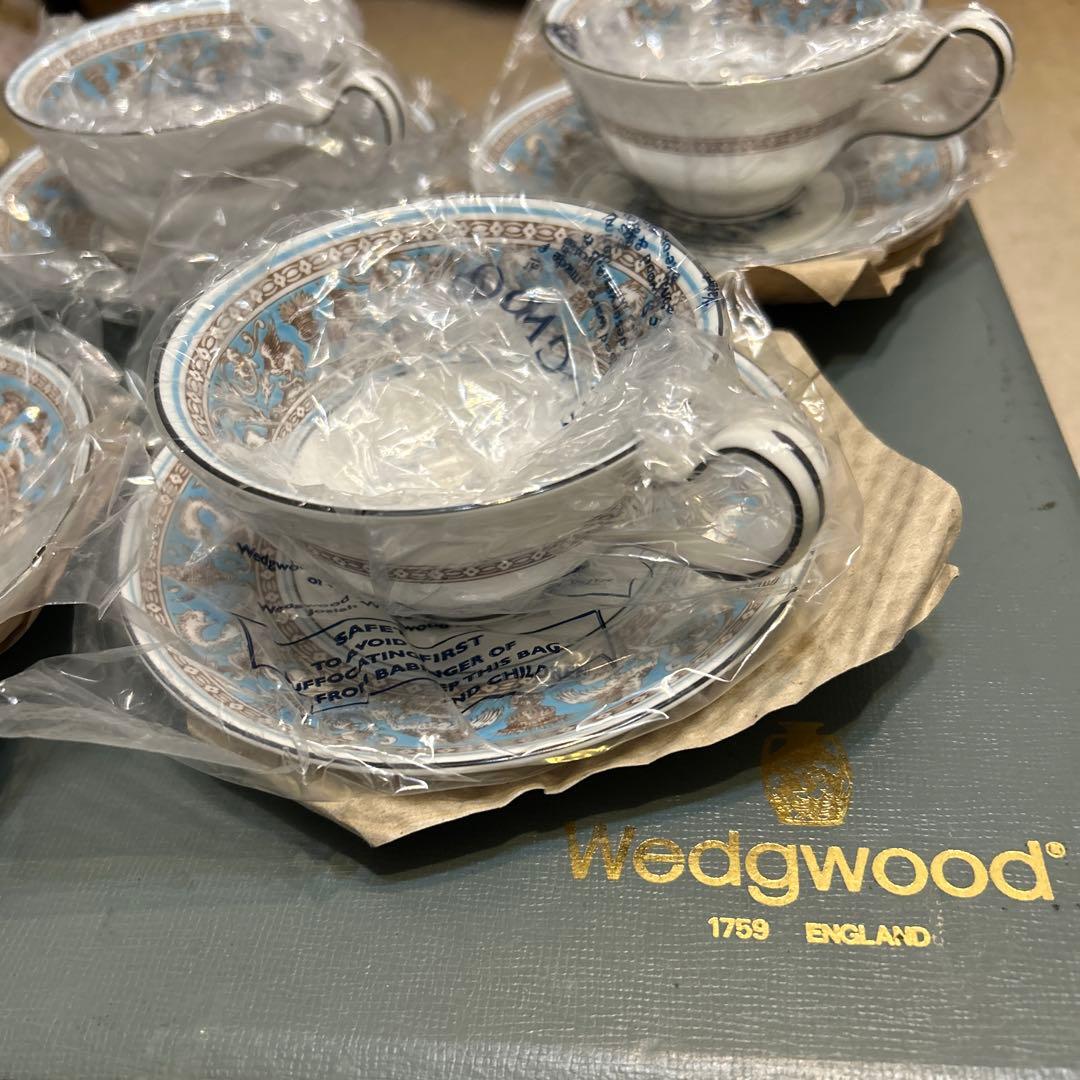 ウェッジウッド　フロレンティーン　ターコイズ　箱入セット（スプーンなし）