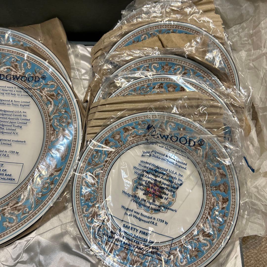 ウェッジウッド　フロレンティーン　ターコイズ　箱入セット（スプーンなし）