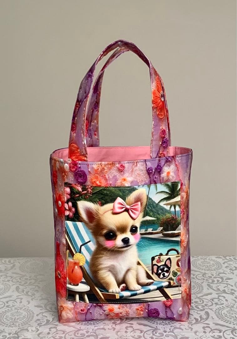 ななちゃん　チワワちゃん　トートバッグ　小物入れ