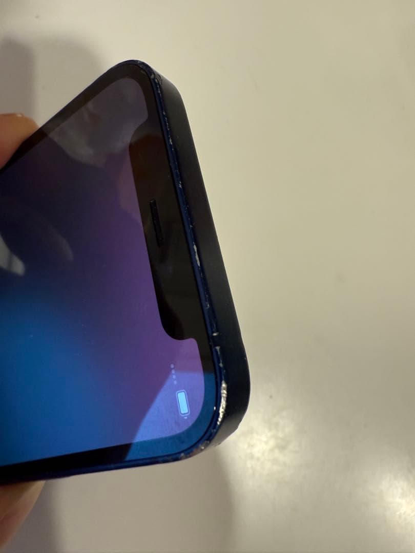 iPhone 12 mini 128gb ブルー 本体 動作品 外装ダメージ大