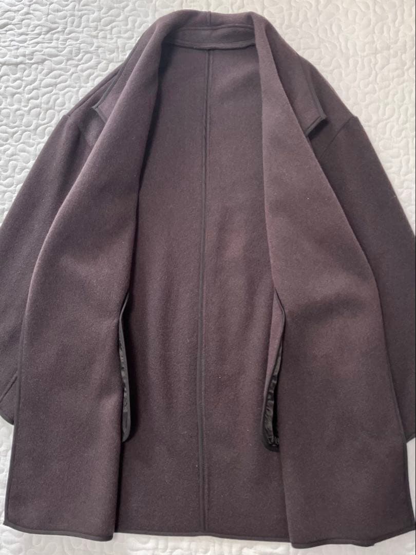 美品♦︎ガリャルダガランテ リバー仕立て ハーフガウンコート ブラウン