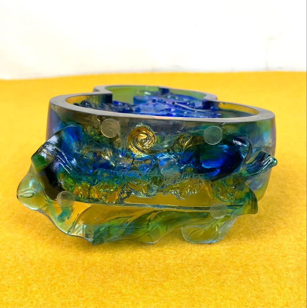 希少 琉園 tittot 高級ガラス工藝 台湾 福禄綿享 鼠 瑠璃ガラス