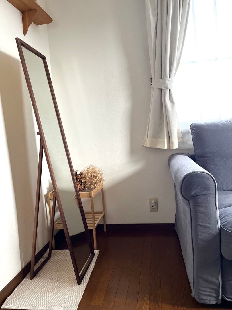 【日本製】全身鏡　アンティーク調　スタンドミラー