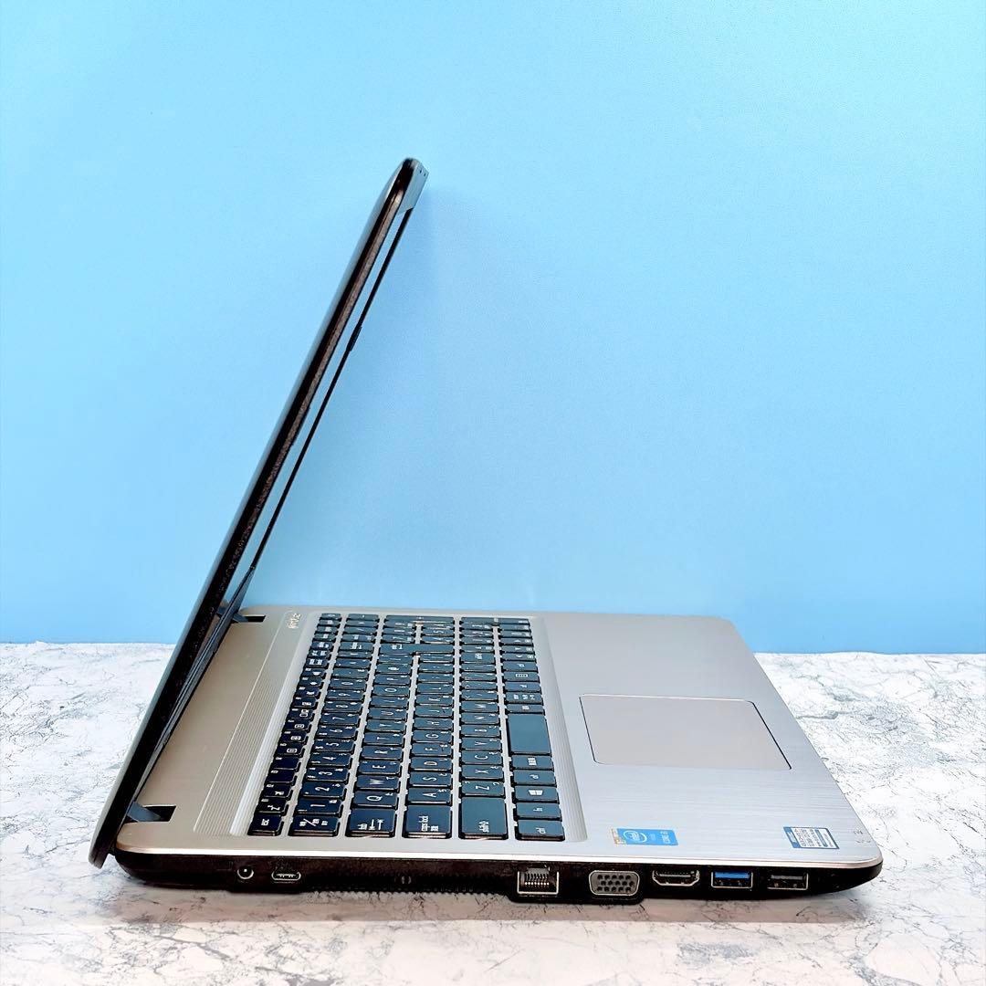 設定済✨初心者におすすめ♪✨オフィス✨カメラ✨ASUS✨ブラック✨ノートパソコン