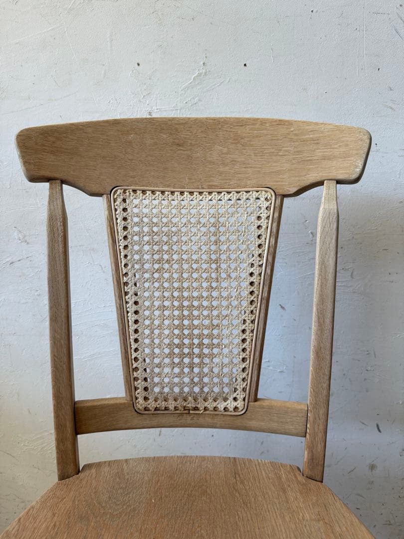 ビンテージ ダイニングラタンチェア　カフェチェア 剥離 no1