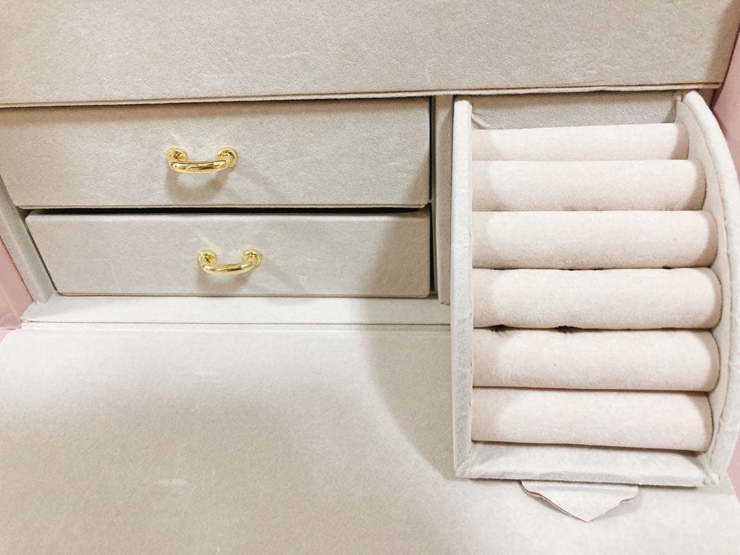 フランフラン　ジュエリーボックス　Lサイズ　刺繍