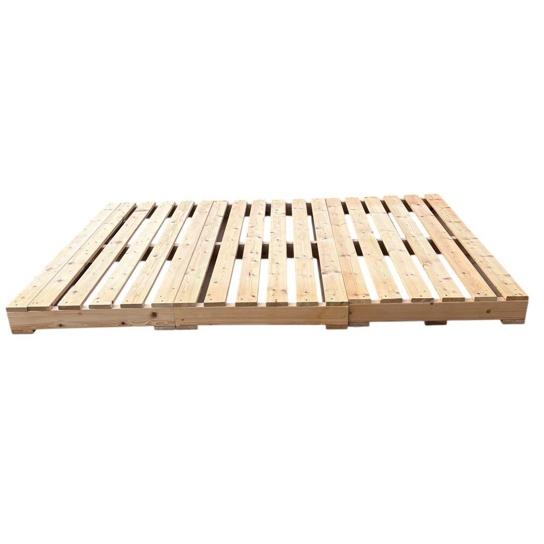 要相談 近畿限定配送 パレットベッド ベッドフレーム 天然木 ダブルサイズ 3枚