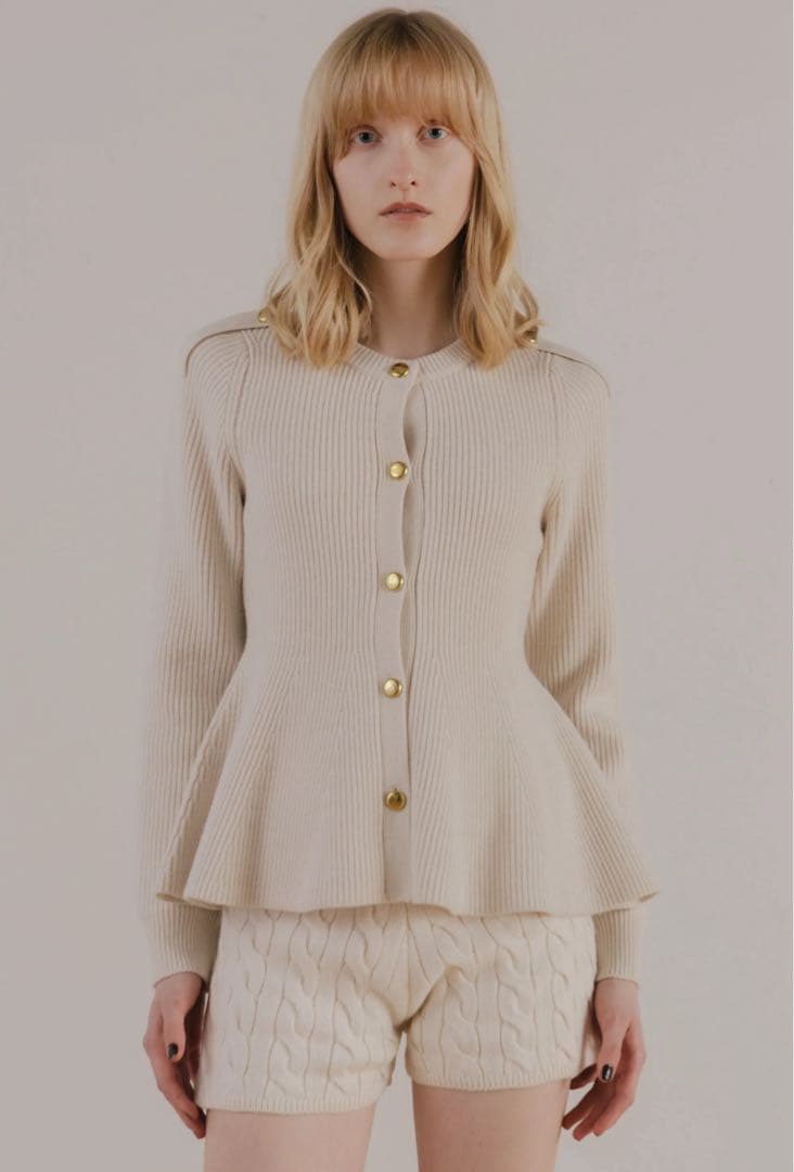 【THE TOE】Rosen Peplum Cardigan