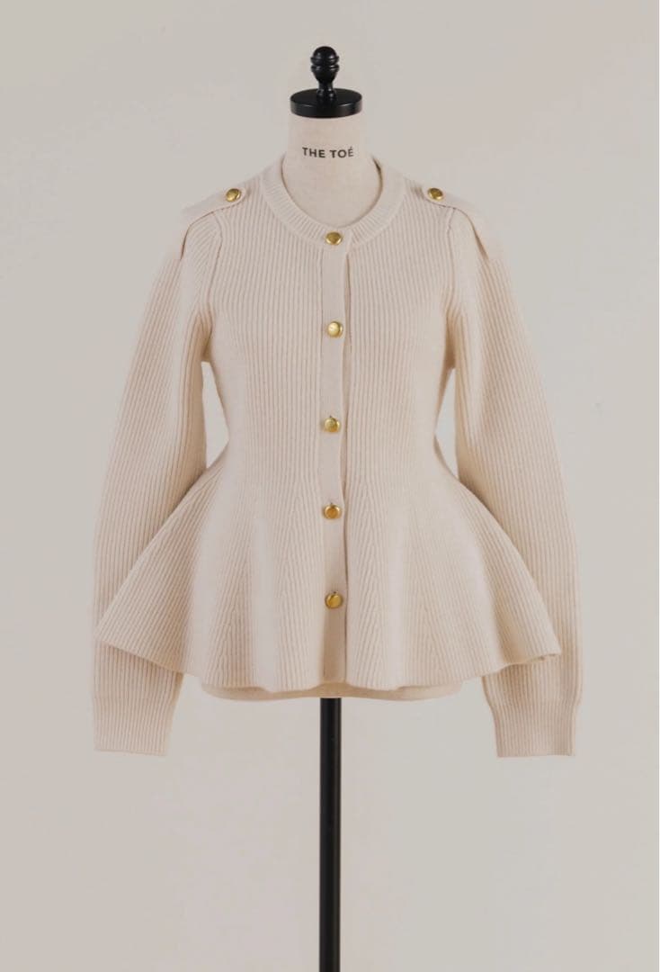 【THE TOE】Rosen Peplum Cardigan
