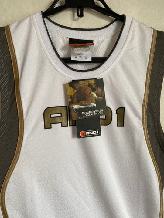 AND1 白 グレー バスケ タンクトップ