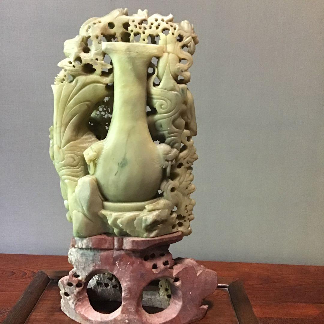 碧玉極微細彫刻　飛翔天女　弁財天　金運の使い　蓄財追求神様石