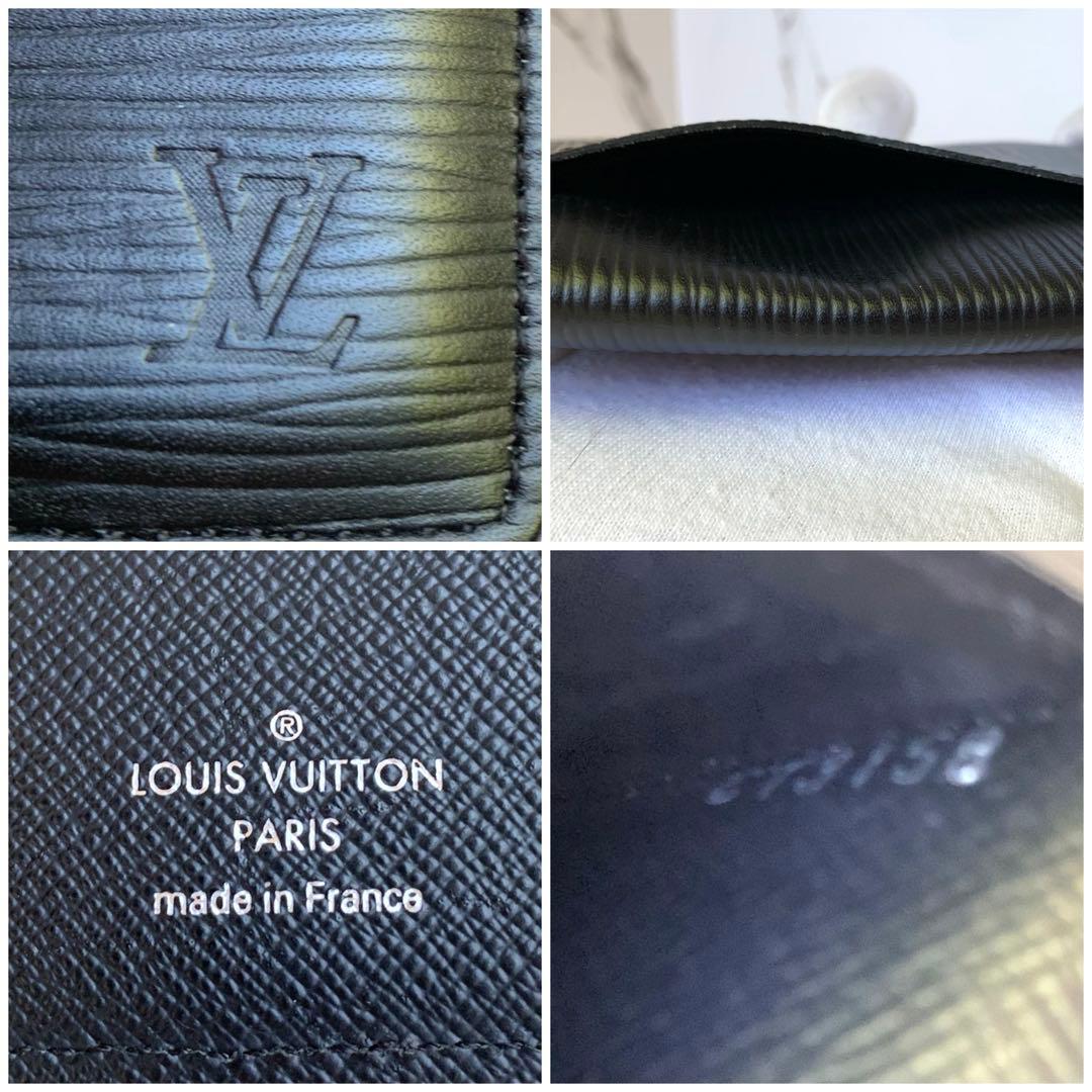 【現行】極美品 ルイヴィトン オーガナイザー ドゥ ポッシュ エピ ロゴ 黒