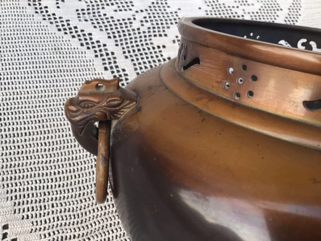 C9 茶道具・唐銅面取風炉・風炉